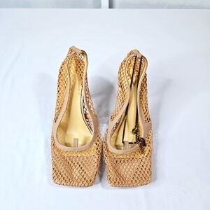 Bottega Veneta Beige Mesh Womens Heels Size 39